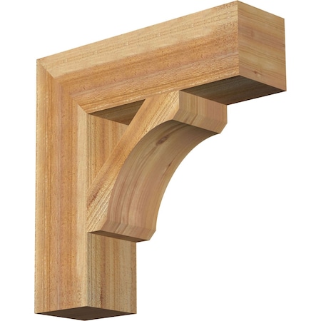 Legacy Block Rough Sawn Bracket, Western Red Cedar, 6W X 22D X 22H